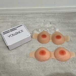 2 Sets Of Realistic Bra Strap B Cup Breast Forms
